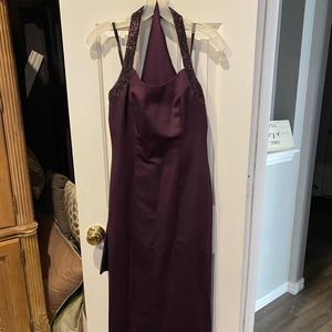 Beautiful Deep Eggplant Halter Formal